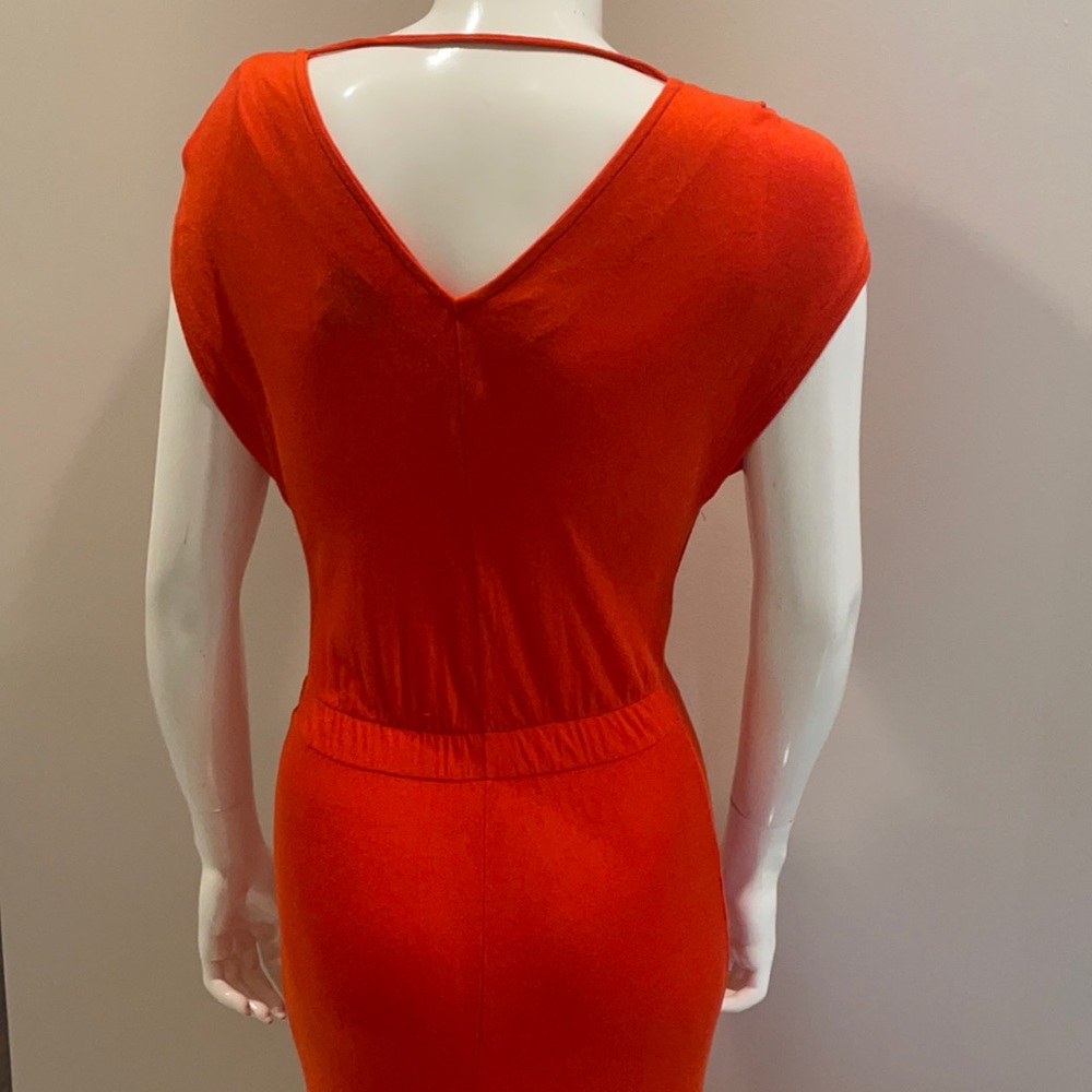 Fall Orange High-Low Hem Dress - Picture 6 of 9